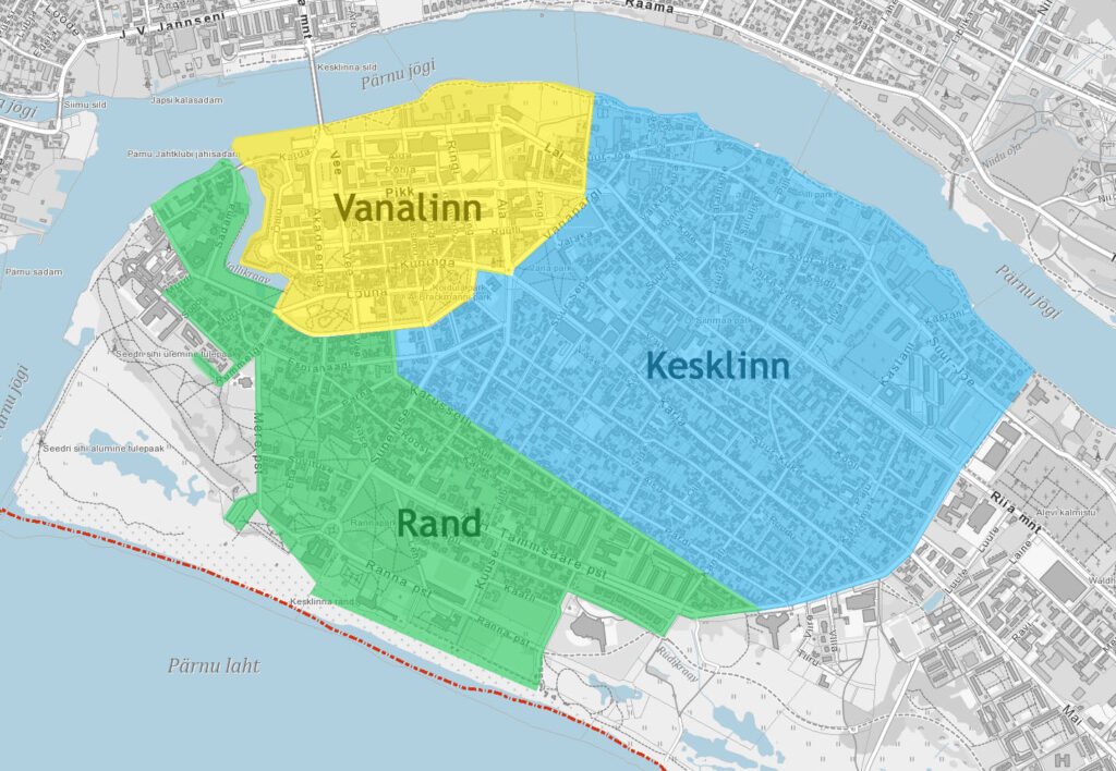 Tasulise parkimisala illustratsioon 2024. Allikas: Pärnu Linnavalitsus.